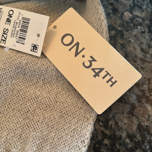 On 34th reversible tight knit wrap sweater cardigan NWT One Size - Picture 7 of 9